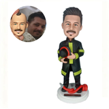 Firefighter head custom doll